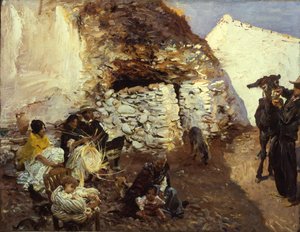 ジプシー野営地、グラナダ、スペイン、c.1912-13 作： John Singer Sargent