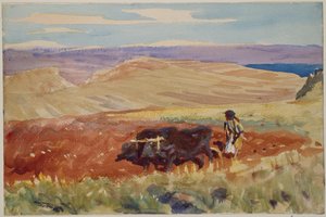 ガリラヤの丘、1905-06年頃（水彩画）