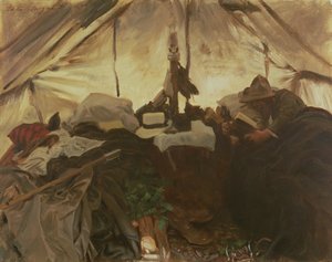 カナディアンロッキーのテントの中、1916 作： John Singer Sargent