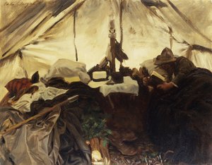 カナディアンロッキーのテントの中、1916 作： John Singer Sargent