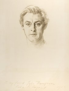 ジョンバリモア、1923年（紙にクレヨン） 作： John Singer Sargent