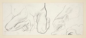 ひざまずく人物 作： John Singer Sargent