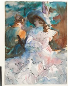 日陰の女性：アブリエ、1912 作： John Singer Sargent