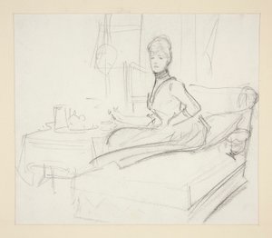 ティーテーブルの女性 作： John Singer Sargent