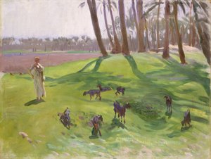 Goatherdのいる風景、1890〜91年 作： John Singer Sargent