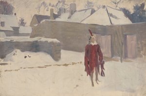 雪の中のマネキン 作： John Singer Sargent