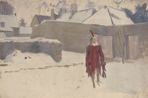 雪の中のマネキン 作： John Singer Sargent
