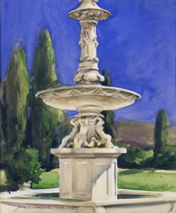 イタリアの大理石の噴水 作： John Singer Sargent