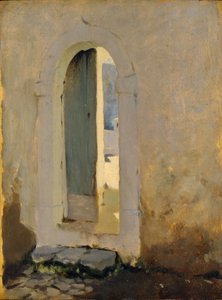 戸口を開けて、モロッコ、1879-80 作： John Singer Sargent