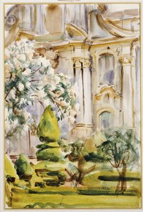 宮殿と庭園、スペイン、1912 作： John Singer Sargent