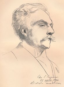 M.ガブリエルフォールのポートレートスケッチ、c1889