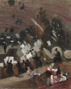 シルク・ディヴェールのパスドルー・オーケストラのリハーサル（1879年頃）。
