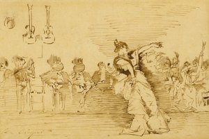 「エルジャレオ」の後にスケッチ 作： John Singer Sargent