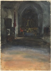 スペイン教会内部、c。 1880年。 作： John Singer Sargent