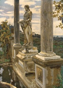 Frascati、1907年、c1930にあるVertumnusの像。 作： John Singer Sargent