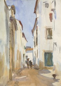地中海の町の通り 作： John Singer Sargent