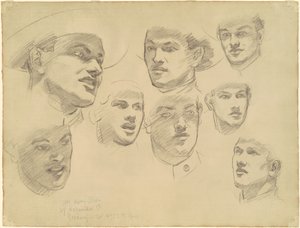 戦争に参加するための研究、1920-1922。 作： John Singer Sargent