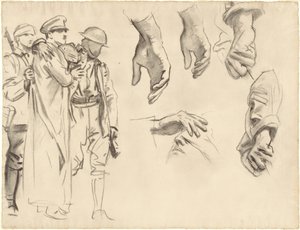 ガス化のための研究、1918-1919年。 作： John Singer Sargent