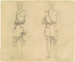 第一次世界大戦の将軍のためのプラマー将軍とヘイグ将軍の研究[直訳]、1920-1922年。 作： John Singer Sargent