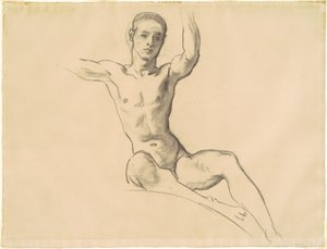 上図「音楽」の習作 作： John Singer Sargent