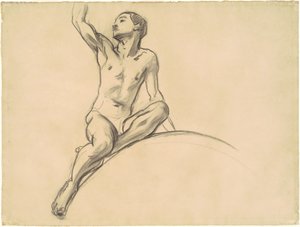 音楽の上の人物のための習作、1919-1920年。 作： John Singer Sargent