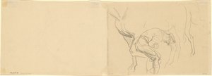 「最前線で騎馬を履く」ための習作[裏] 作： John Singer Sargent