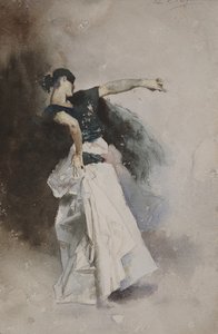「スペインのダンサー」のための研究 作： John Singer Sargent