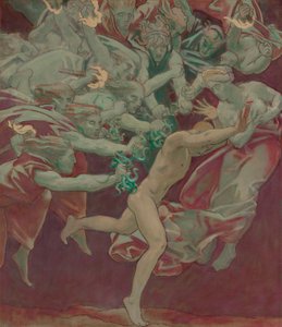 ボストン美術館、壁画のための研究：オレステスと怒り 作： John Singer Sargent