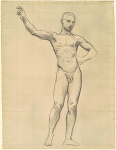 「アポロとミューズ」のためのアポロの習作 作： John Singer Sargent