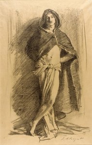 若者の習作（マント姿） 作： John Singer Sargent