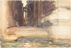 モンテ・ディ・ピエタのあるカッレ・デラ・ローザ、ヴェネツィア、1904年頃 作： John Singer Sargent