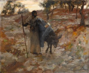 エジプトへの逃避、1877〜79年頃（キャンバスに油彩） 作： John Singer Sargent