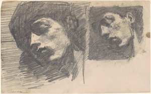 トゥーヘッド、1875-1880。 作： John Singer Sargent