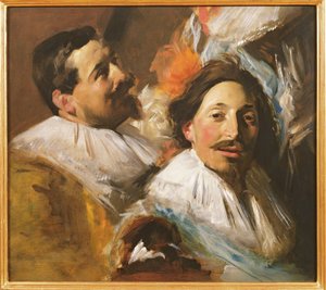 1880年の役員会からの2人の頭 作： John Singer Sargent