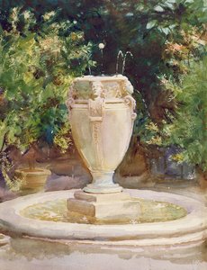花瓶の泉、ポカンティコ 作： John Singer Sargent
