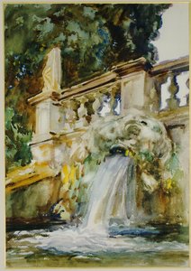 ヴィラトルロニア、フラスカティ、1907 作： John Singer Sargent