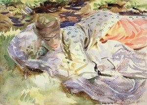 ズレイカ、1906年頃（紙にトイレ） 作： John Singer Sargent