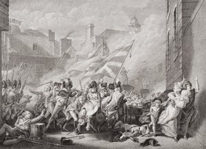 1781年1月8日、「英語とスコットランドの歴史の図解」第2巻から、ジャージをフランスから奪還したセントヘリエでのペイソン少佐の死 作： John Singleton Copley