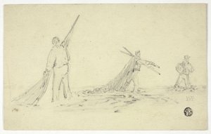 網を運ぶ男たち 作： John Skinner Prout