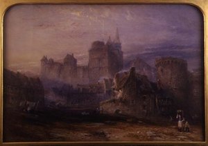 トゥルモイユ城、ヴィトル（紙に水彩画） 作： John Skinner Prout
