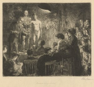 解剖学について語るアンシュッツ 作： John French Sloan