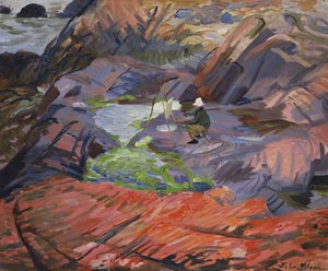 チャールズ・アランの冬の植栽 作： John French Sloan