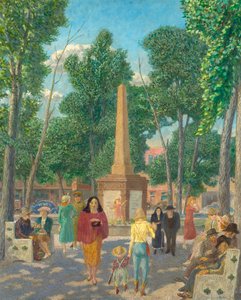モニュメント イン ザ プラザ、ニューヨーク 作： John French Sloan