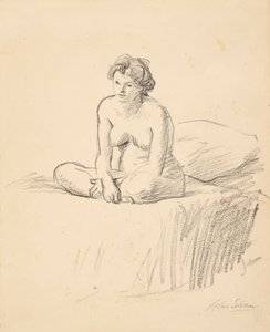 着席ヌード 作： John French Sloan