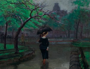 春の雨、ニューヨーク