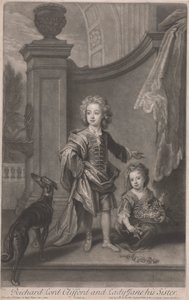 リチャード、クリフォード卿 (1695-1753) と彼の姉妹、ジェーン ボイル夫人 (d. 1780) 作： John Smith