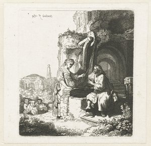 廃墟の中でキリストとサマリアの女 作： John Smith of Chichester