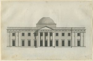 チリントンホール：ペンとウォッシュのドローイング、nd [1780s]（ドローイング）