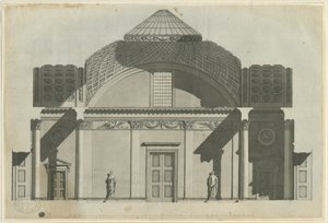 チリントンホール：セピア色のデッサン、nd [1789]（デッサン） 作： John Soane