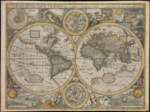新しく正確な世界地図 作： John Speed